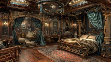 Classic Bedroom Decor with Ornate Furniture and Rich Fabrics