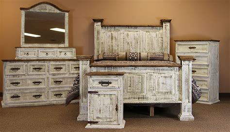 Farmhouse Bedroom Decor with Whitewashed Wood Furniture and Rustic Accessories