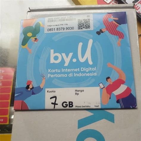 Dapat digunakan di seluruh Indonesia kartu perdana by.U 50 GB