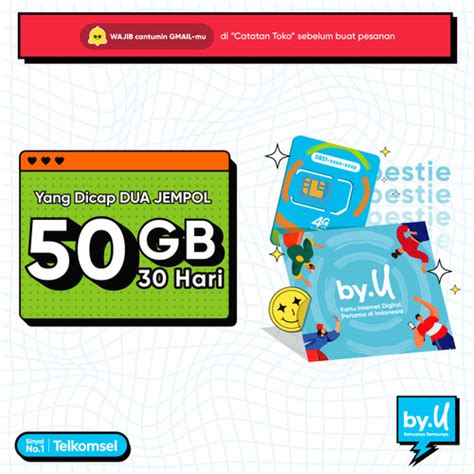 Harga yang terjangkau kartu perdana by.U 50 GB