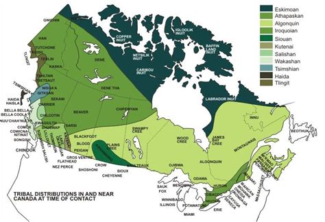 Map of Native American Tribes in Canada