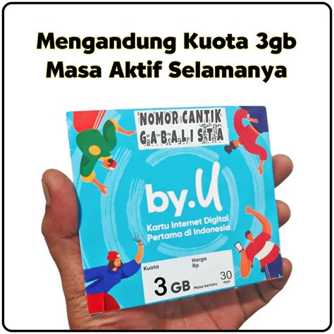 Masa aktif yang lama kartu perdana by.U 50 GB