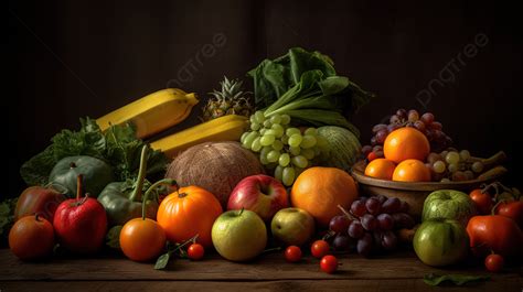 Diverse array of fruits and vegetables