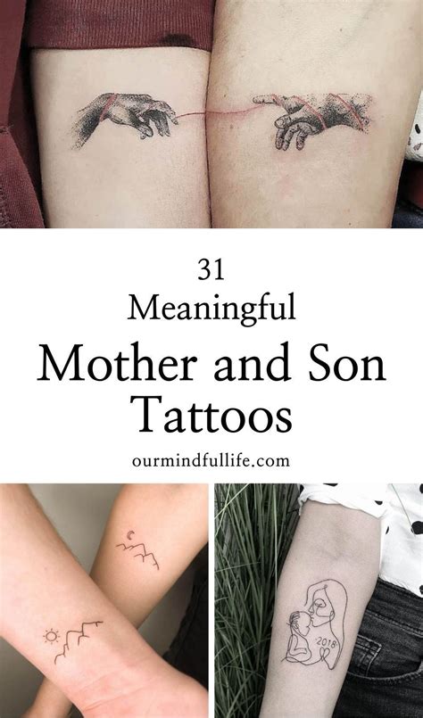 Mother and son tattoo script
